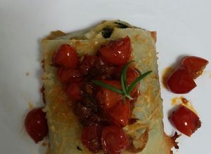 Una foto de Canelones de acelga