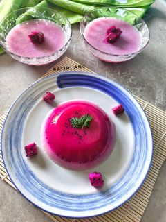 Foto resep Puding Susu Buah Naga