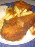 Muslo de pollo crujiente