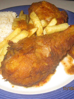Una foto de Muslo de pollo crujiente