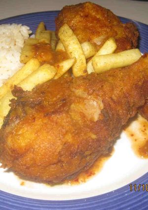 Una foto de Muslo de pollo crujiente