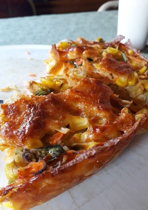 Una foto de Tarta con base de queso