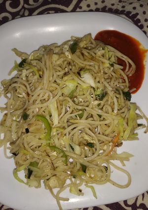 A picture of Chicken noodles recipe.