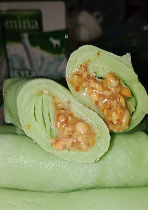 Foto resep Dadar gulung pandan unti kacang🤭