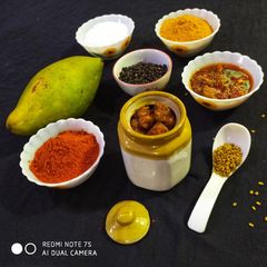A picture of Instant Raw Mango Pickle..!.