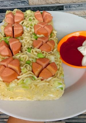 Foto resep Mie Sosis Kukus