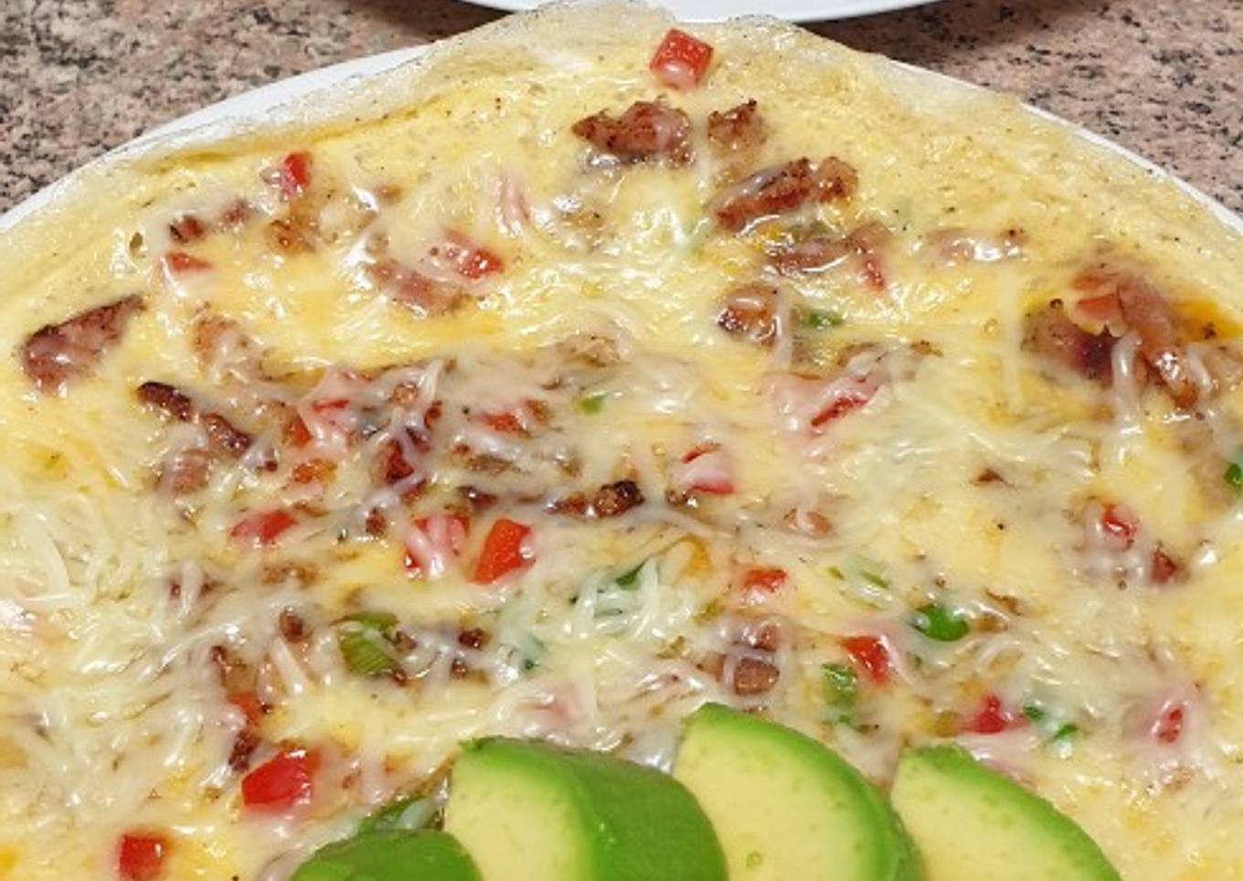 Tortilla francesa con aguacate