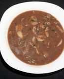 Salsa de champiñones con vino cabernet sauvignon