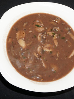 Una foto de Salsa de champiñones con vino cabernet sauvignon