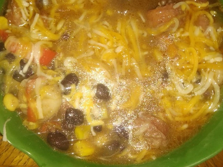 Easy Way Make Gumbo with shrimp and sausage/bangers. ๐ the Delicious Makes you drool