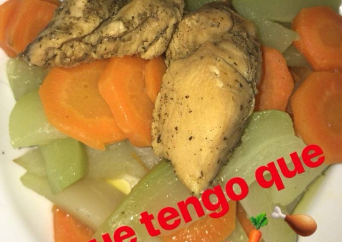 Pechuga al horno con zanahoria