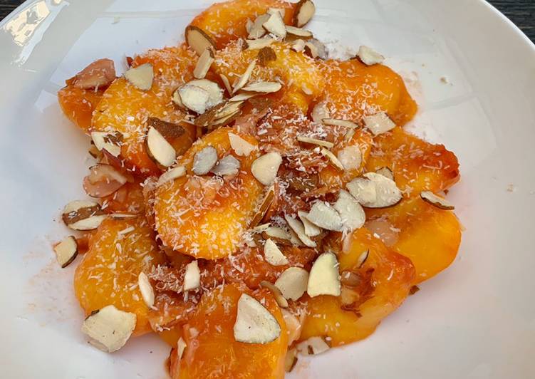 Steps to Make Super Quick Homemade Easy &amp; Quick Peach Desert #vegan #gluten-free #grain- free #sugar-free