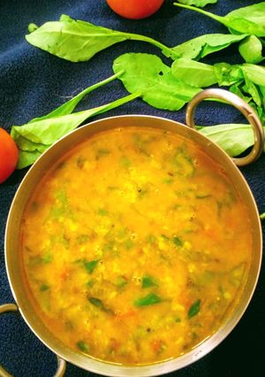 A picture of Dal palak.