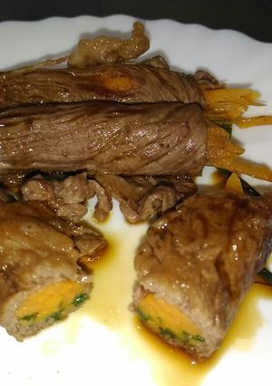 牛肉地瓜捲 的食譜成品照片