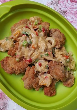 Foto resep 53. Ayam Crispy Saus Telur Asin