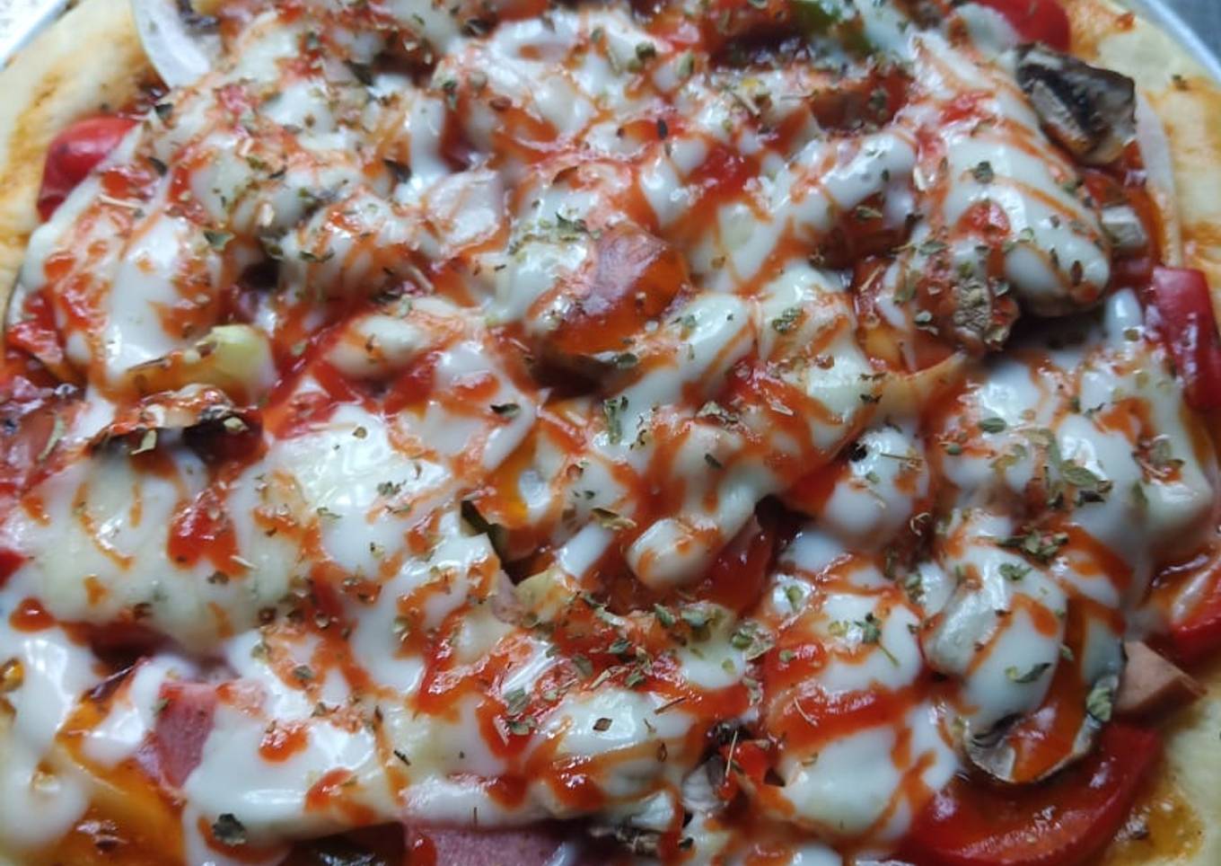 Pizza premium super lembut dan meleleh seperti pizza hut