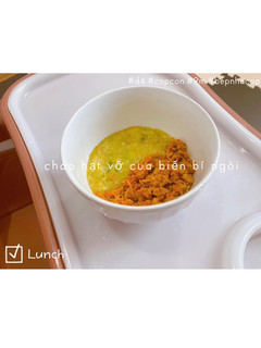 Hình của món Cháo hạt vỡ cua biển 🦀 bí ngòi.