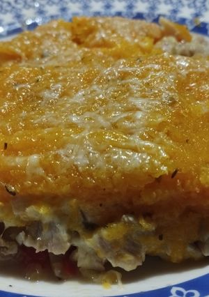 Una foto de Pastel de Calabaza y Pollo