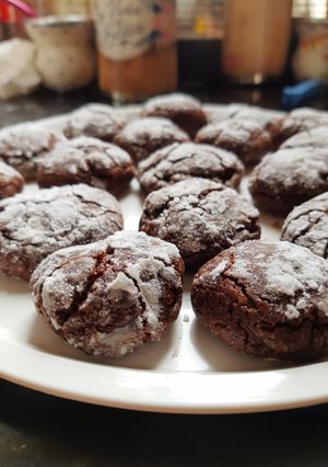 Una foto de Galletitas de chocolate craqueladas🍫🍪