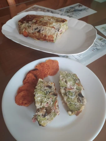 Receta Pastel de verduras y jamón  que Delicioso