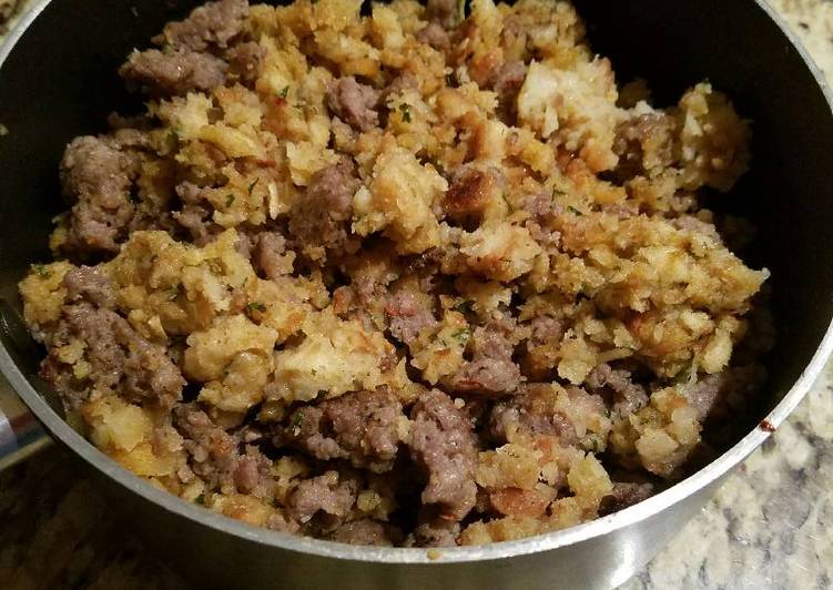 Easiest Way to Prepare Super Quick Homemade Sage sausage stuffing