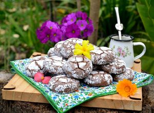 Una foto de Galletitas craqueladas de mantequilla de maní y chocolate💜