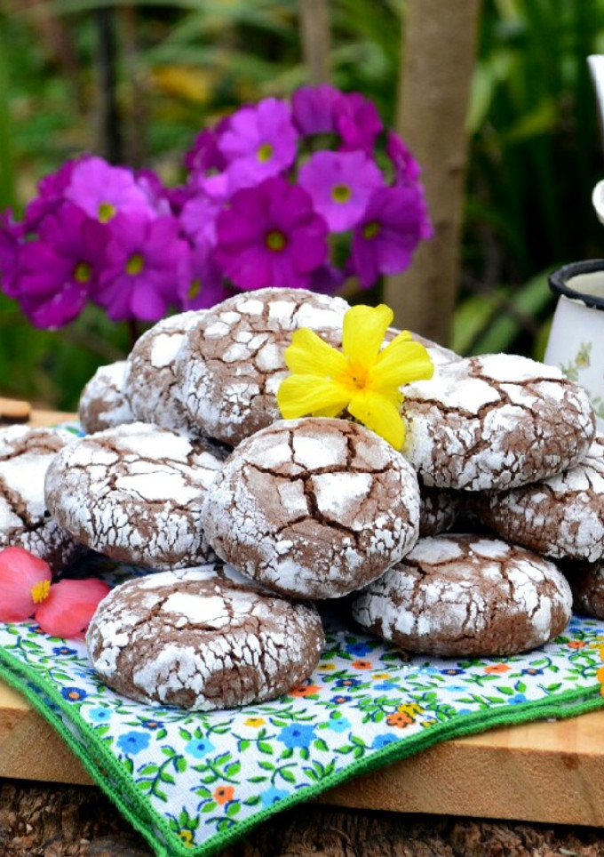 Una foto de Galletitas craqueladas de mantequilla de maní y chocolate💜