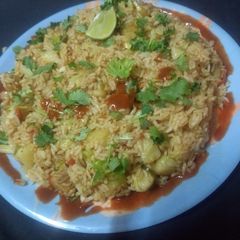 A picture of Desi tadka rice(fried rice).