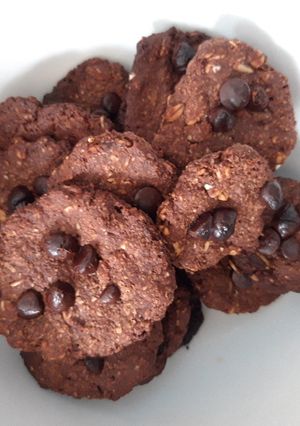 Foto resep Rolled Oat Chocolate Cookies cocok u/ diet -tanpa telur & tepung