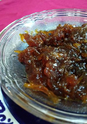 A picture of Quick raw mango chunda.