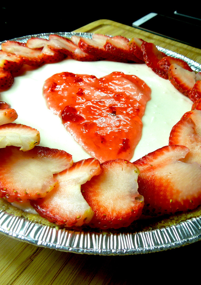 Una foto de Pay de queso sin hornear