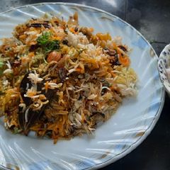 A picture of Mutton dum biryani.