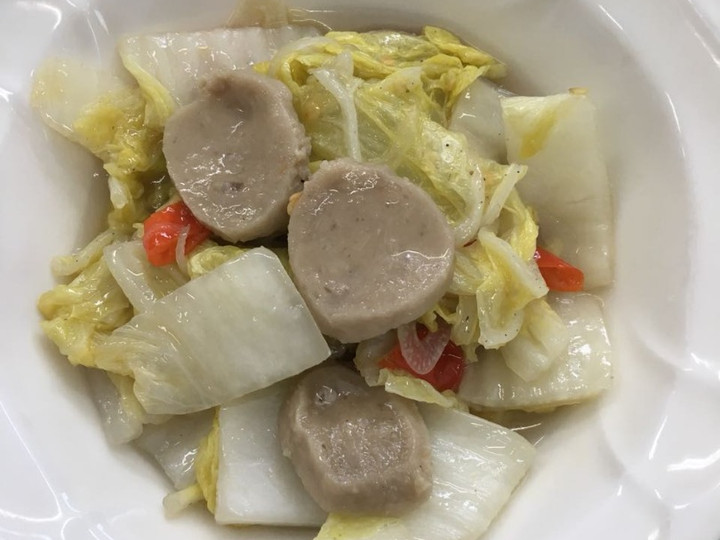 Cara Gampang Menyiapkan Tumis sawi putih bakso yang Sempurna