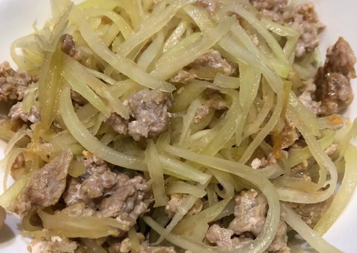 Tumis Pepaya Daging Babi