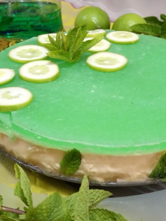 Una foto de Tarta mojito de queso