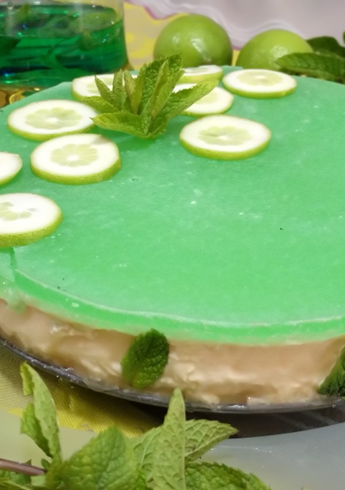 Una foto de Tarta mojito de queso
