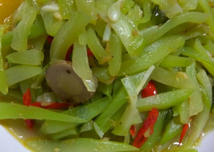 Resep Labu tumis udang rebon Anti Gagal