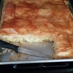 A picture of Tiropita/ Cheese pie.