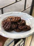 Waffle saudável de cacau e mel