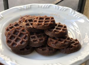 Foto de Waffle saudável de cacau e mel