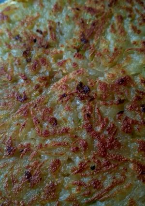 A picture of Poha potato pan cake.