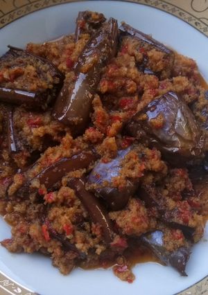 Foto resep Terong orak arik telur pedas