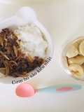 Cơm bò xào kiểu nhật - bé ăn dặm