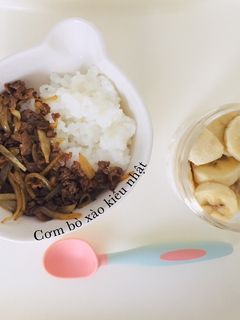 Hình của món Cơm bò xào kiểu nhật - bé ăn dặm.
