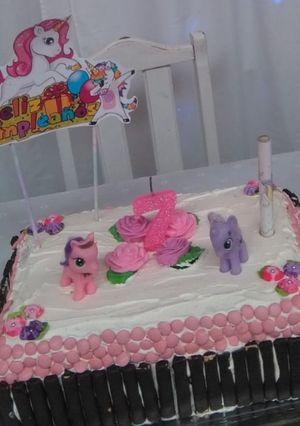 Una foto de Torta unicornio