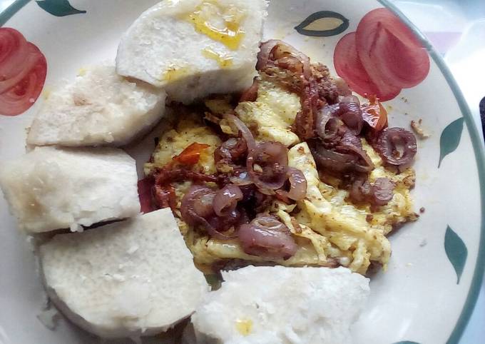 How to Make Award-winning Simple egg sauce and Boiled Yam