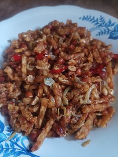 Foto resep Orek tempe teri kacang asem manis
