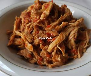 Resep Terbaik Ayam Suwir Pedas Manis  Lezat Mantap