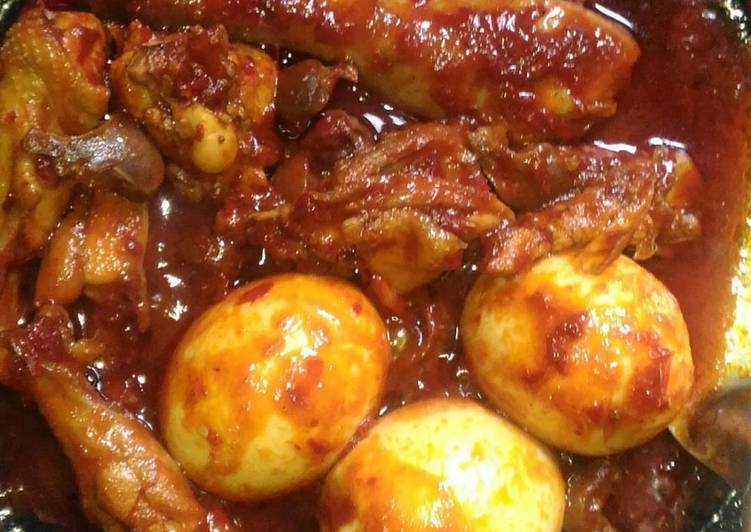 Masak Habang Ayam dan telur Banjarmasin😋