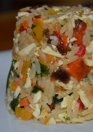 Una foto de Terrina de arroz y vegetales
